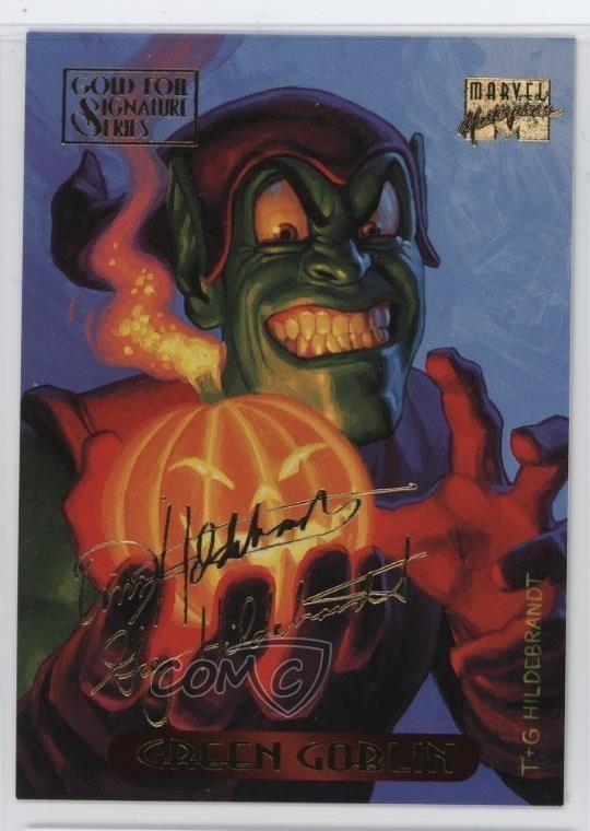 1994 Fleer Marvel Masterpieces Gold Foil Signature Series Green Goblin #44 03od