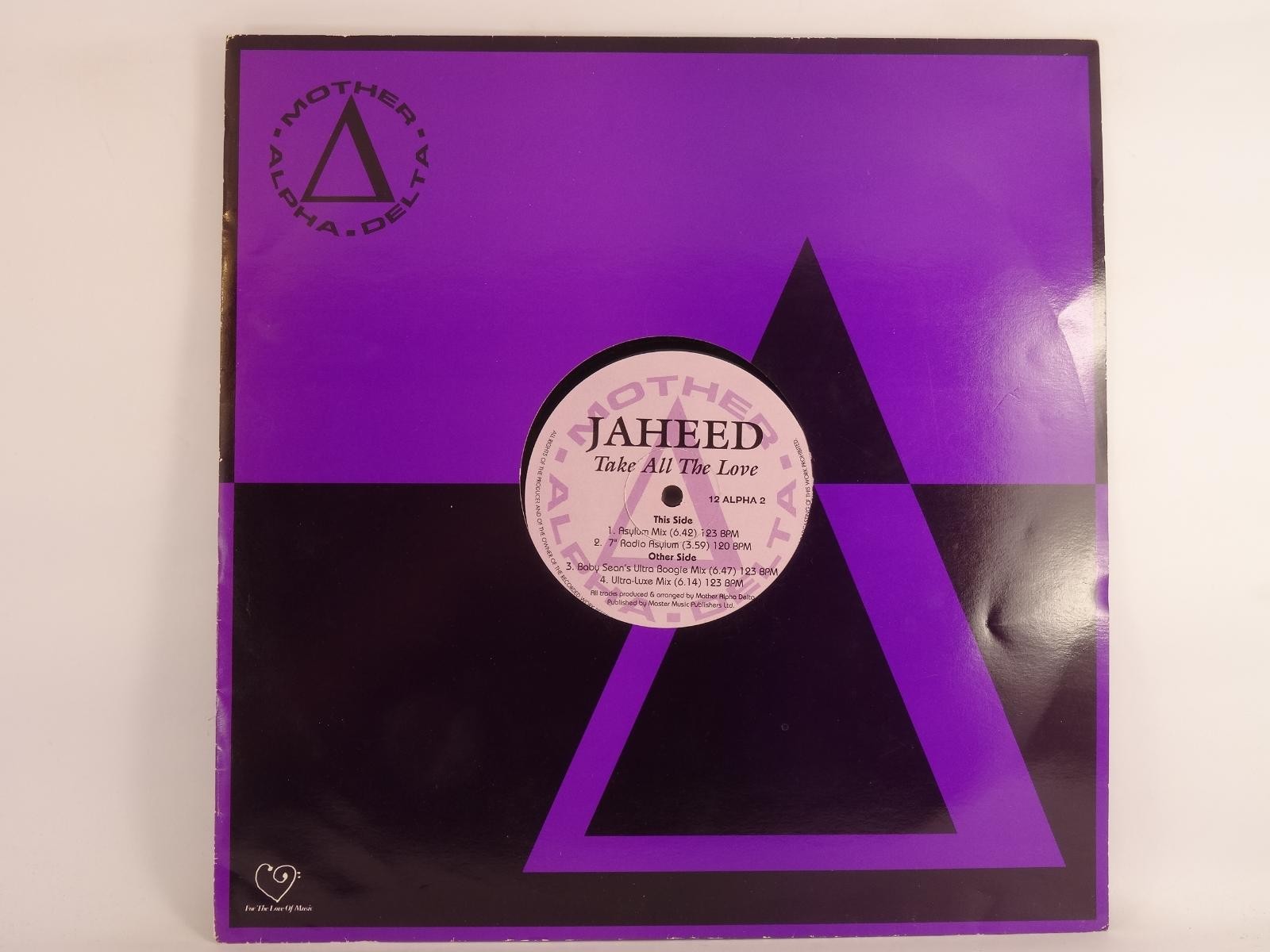 JAHEED TAKE ALL THE LOVE (185) 4 Track Promo 12" Single plus Company Sleeve MOTH