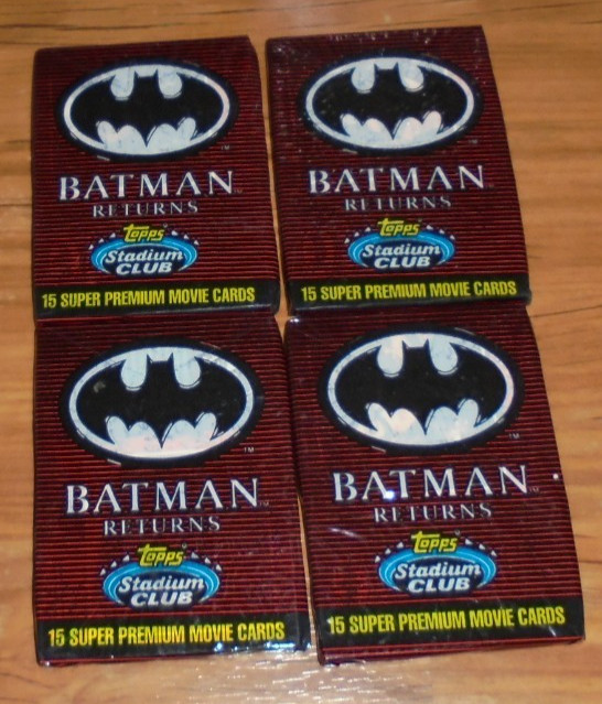 Batman Returns Trading Card Packs 4 packs Topps 1991
