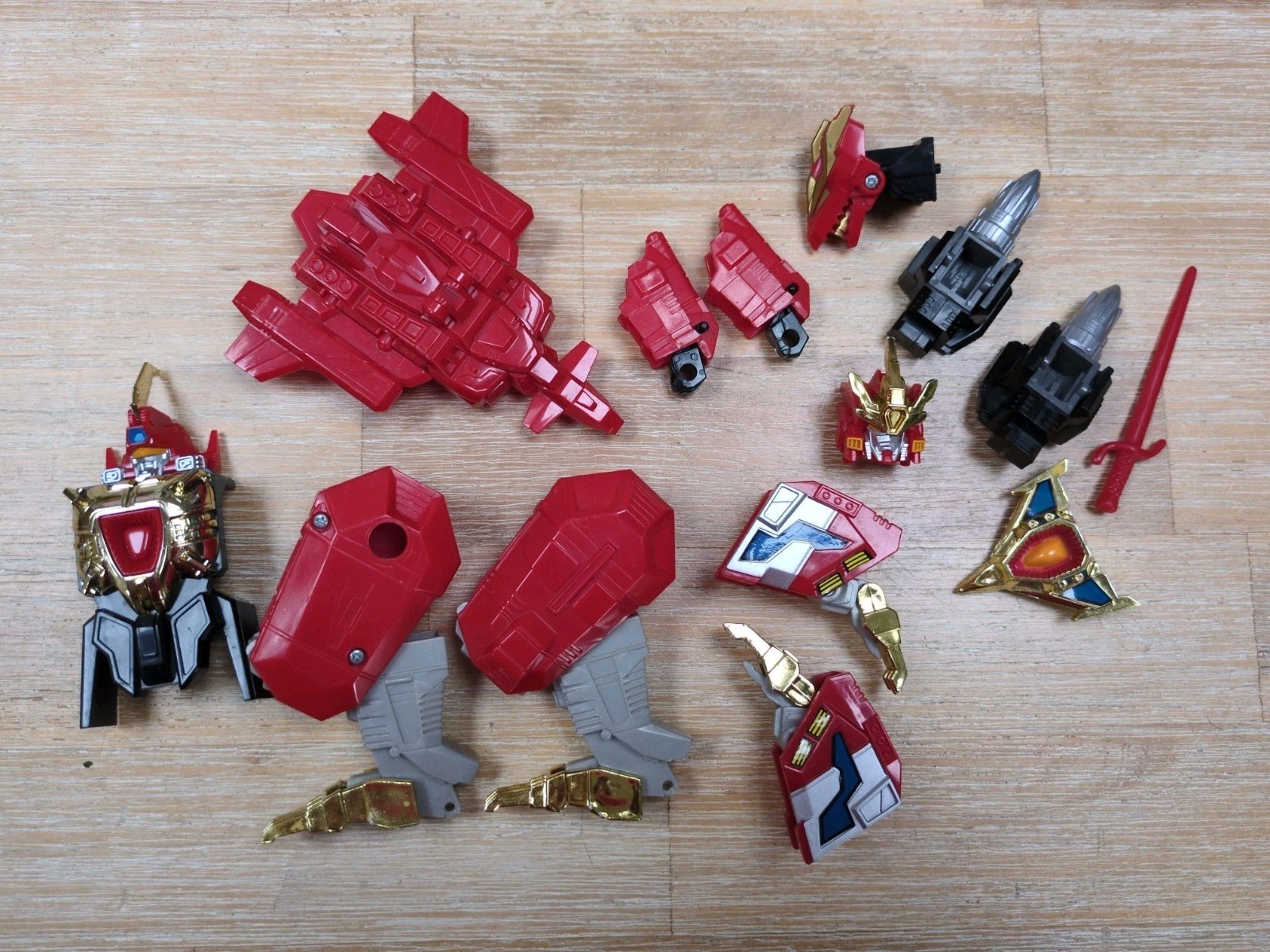 Playmates Superhuman Samurai Syber-Squad Deluxe Drago/Synchro accessori/parti