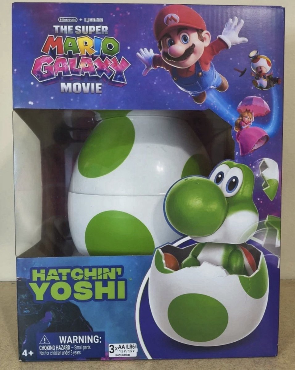 Hatchin' Yoshi The Super Mario Galaxy Movie Uovo Interattivo Giocattolo IN MANO
