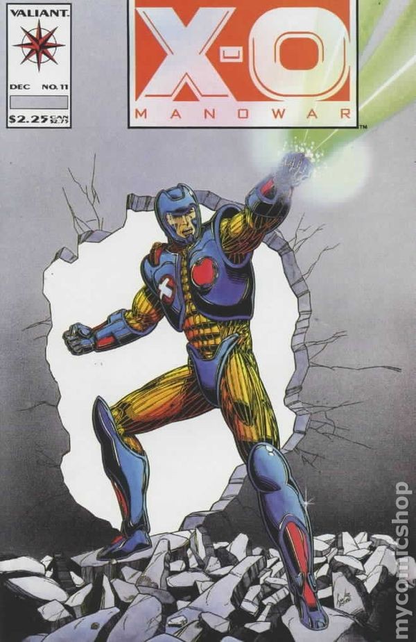 X-O Manowar #11 quasi nuovo 1992 immagine stock
