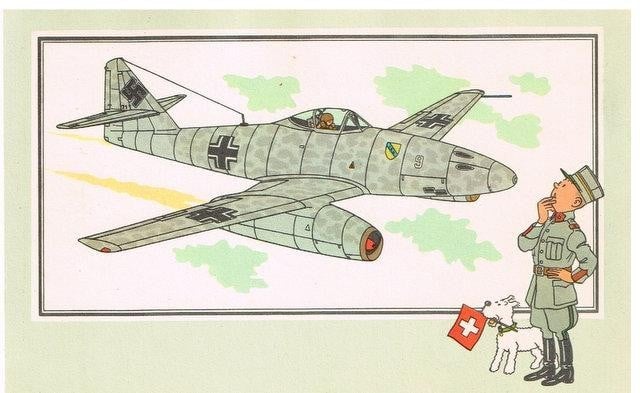AVION MESSERSCHMITT Me-262 1942  TINTIN AVIATION 39 45 Chèque 41 Voir Savoir