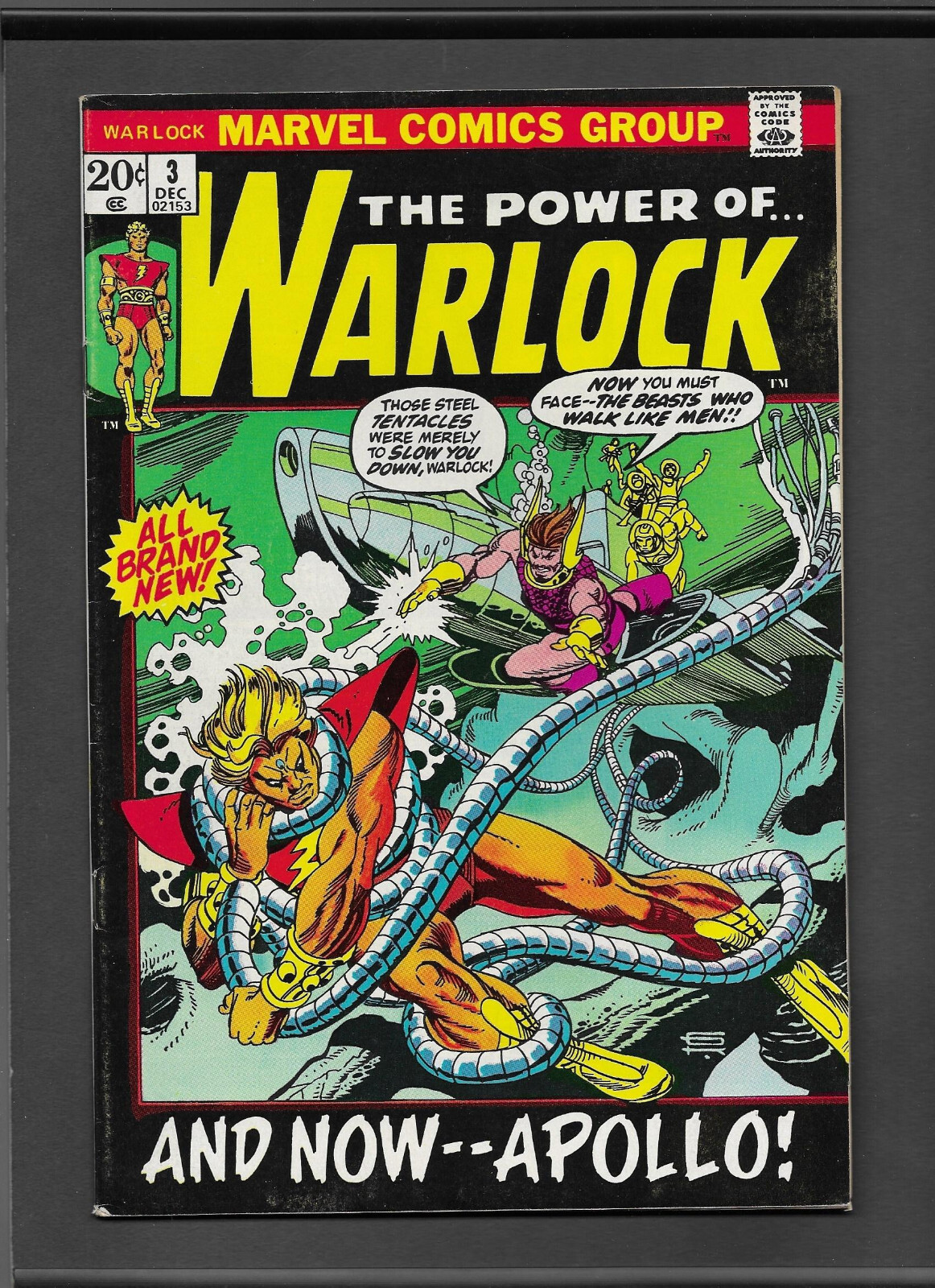 Warlock #3 (1972 Series) [Very Fine (8.0)] 1st appearance of Triax the Terrible