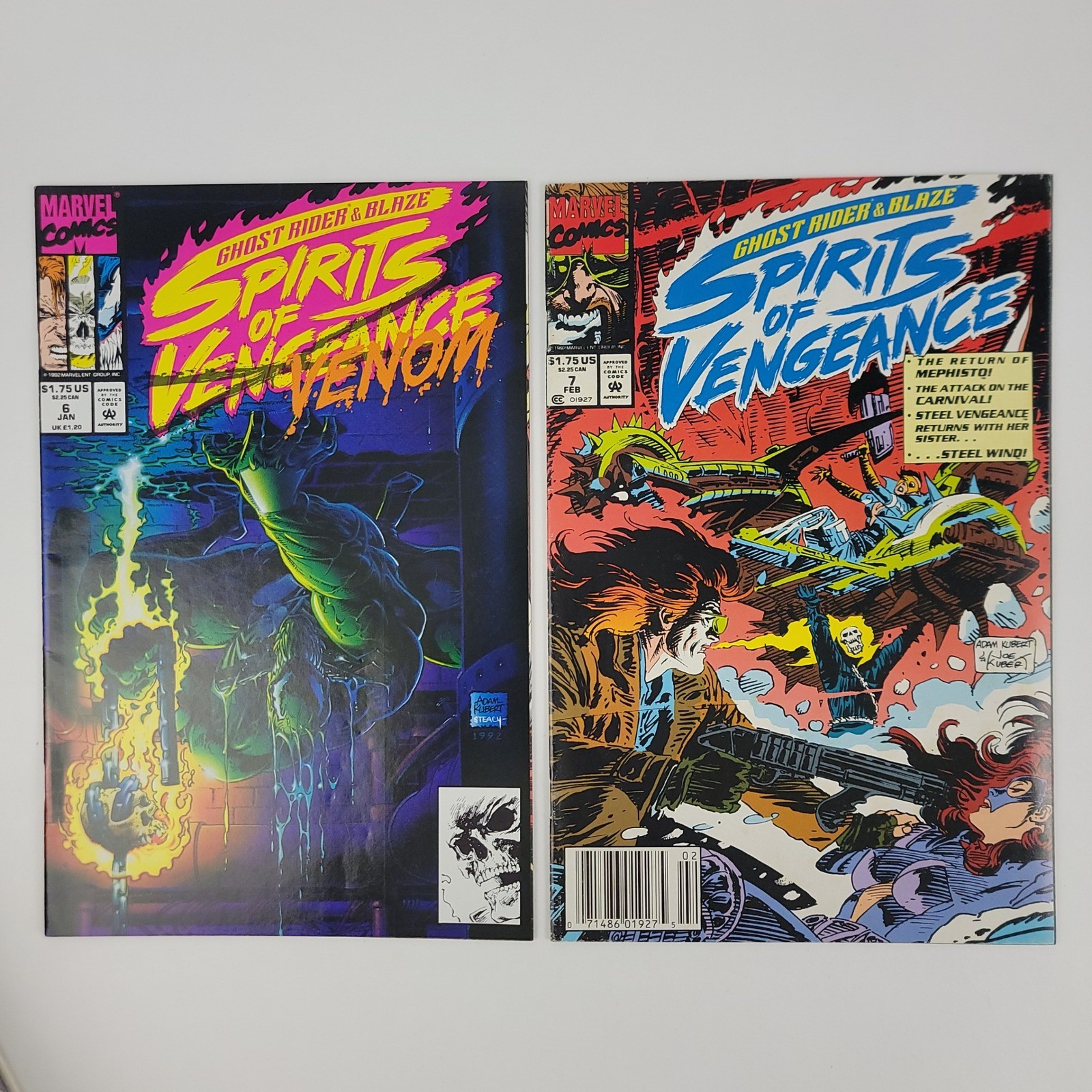 Ghost Rider & Blaze Spirits of Vengeance 6 7 Marvel Comics (1993) Edicola