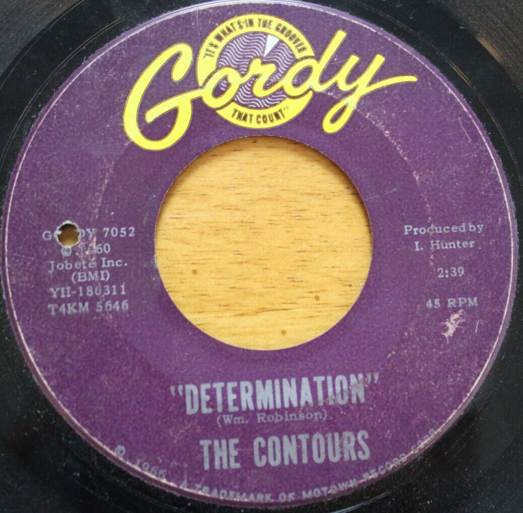 THE CONTOURS DETERMINATION / MISUNDERSTANDING 45RPM 7" JUKEBOX RECORD G+ GORDY
