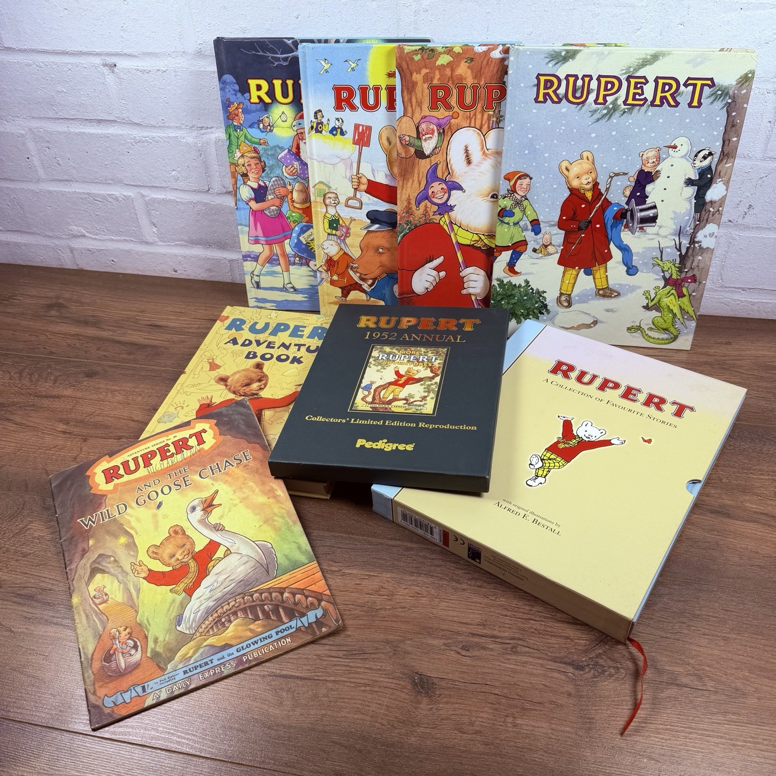 Rupert Bear Book Collection Annuals Adventure Books Collector Albums 8 Volumes