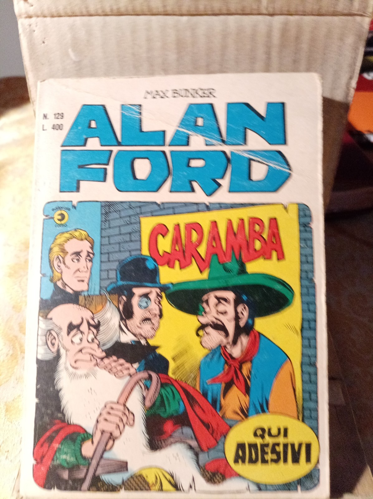 ALAN FORD N. 129 - ORIGINALE - MAX BUNKER - EDITORIALE CORNO - NO ADESIVI 