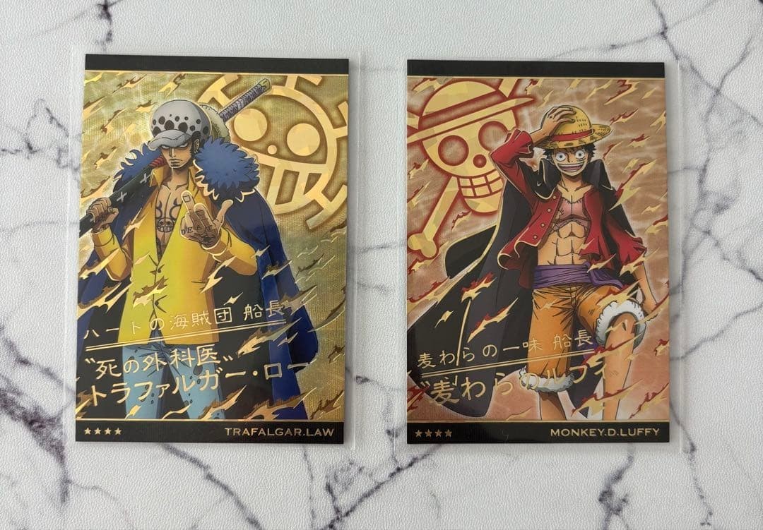 One Piece Wafer Card Rufy Law GR Japanese Anime Trading Card Set