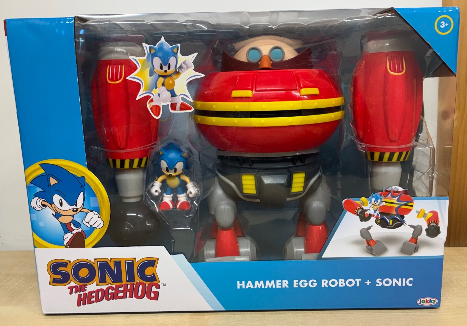 Sonic the Hedgehog - Hammer Robot & Sonic action figure play set **nuovo**