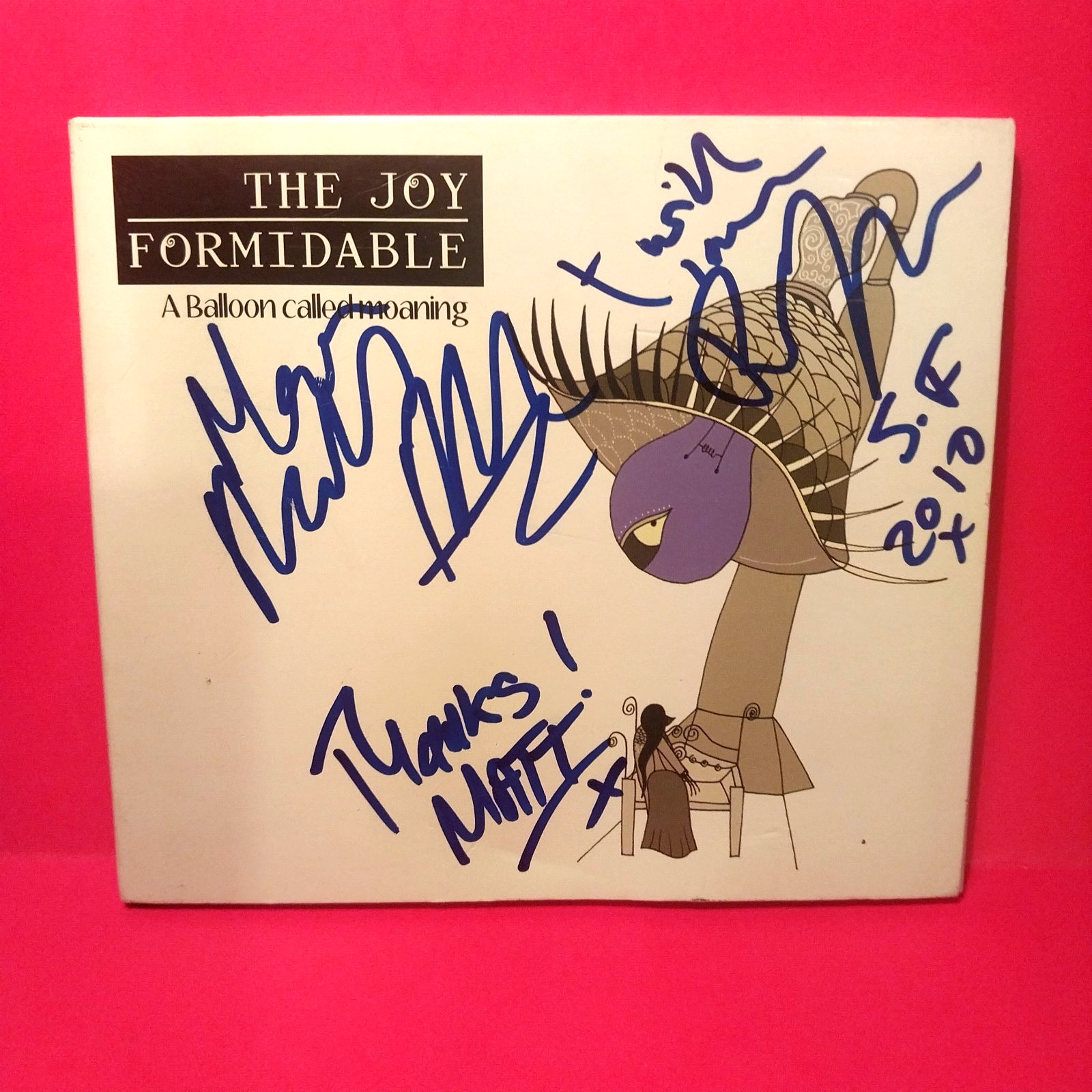 The Joy Formidable SIGNED BY BAND Cd A Balloon Called Moaning 2010 Black Bell
