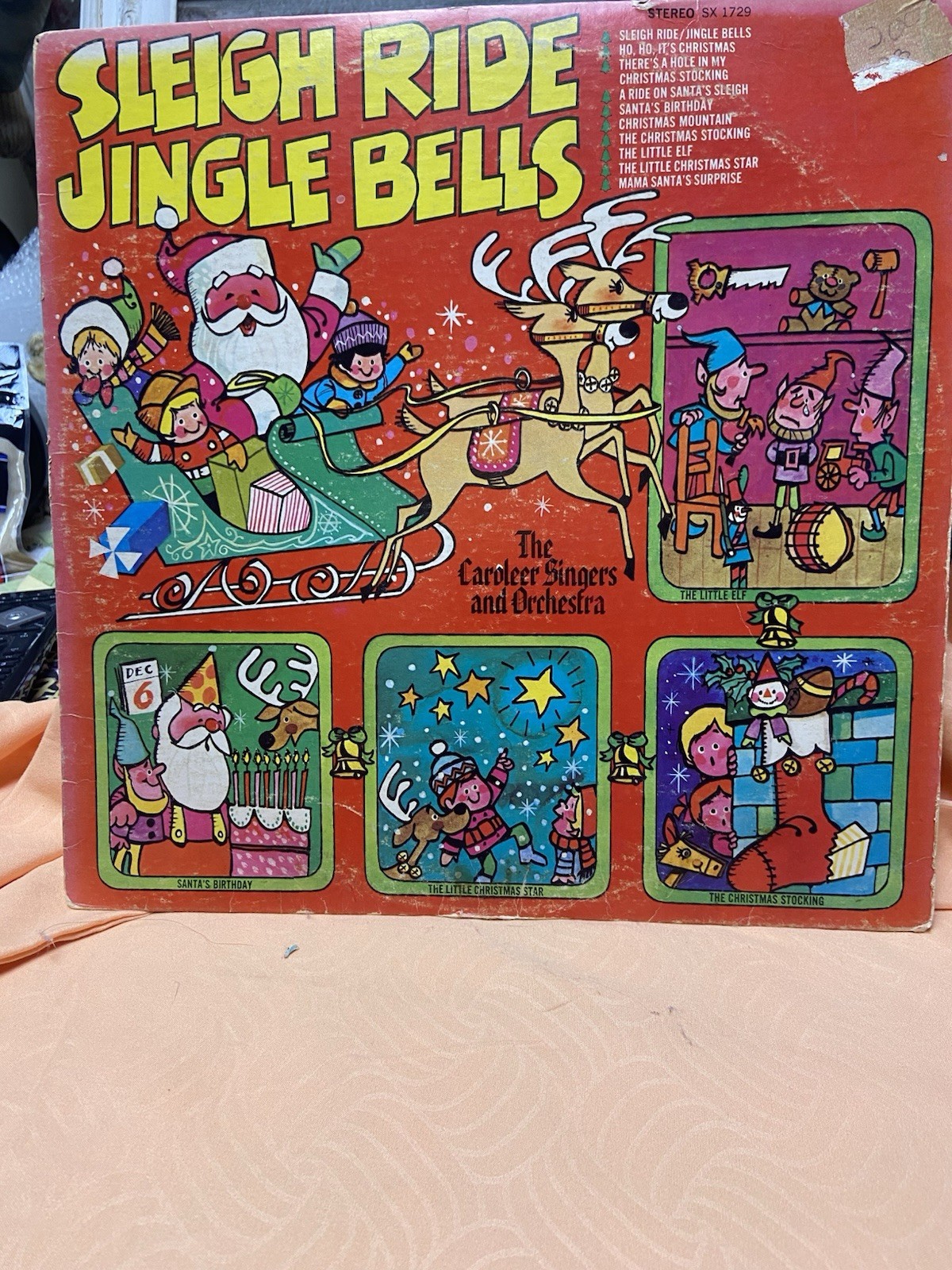 Sleigh Ride Jingle Bells Album Vintage Vinyl Christmas The Caroleer Singers