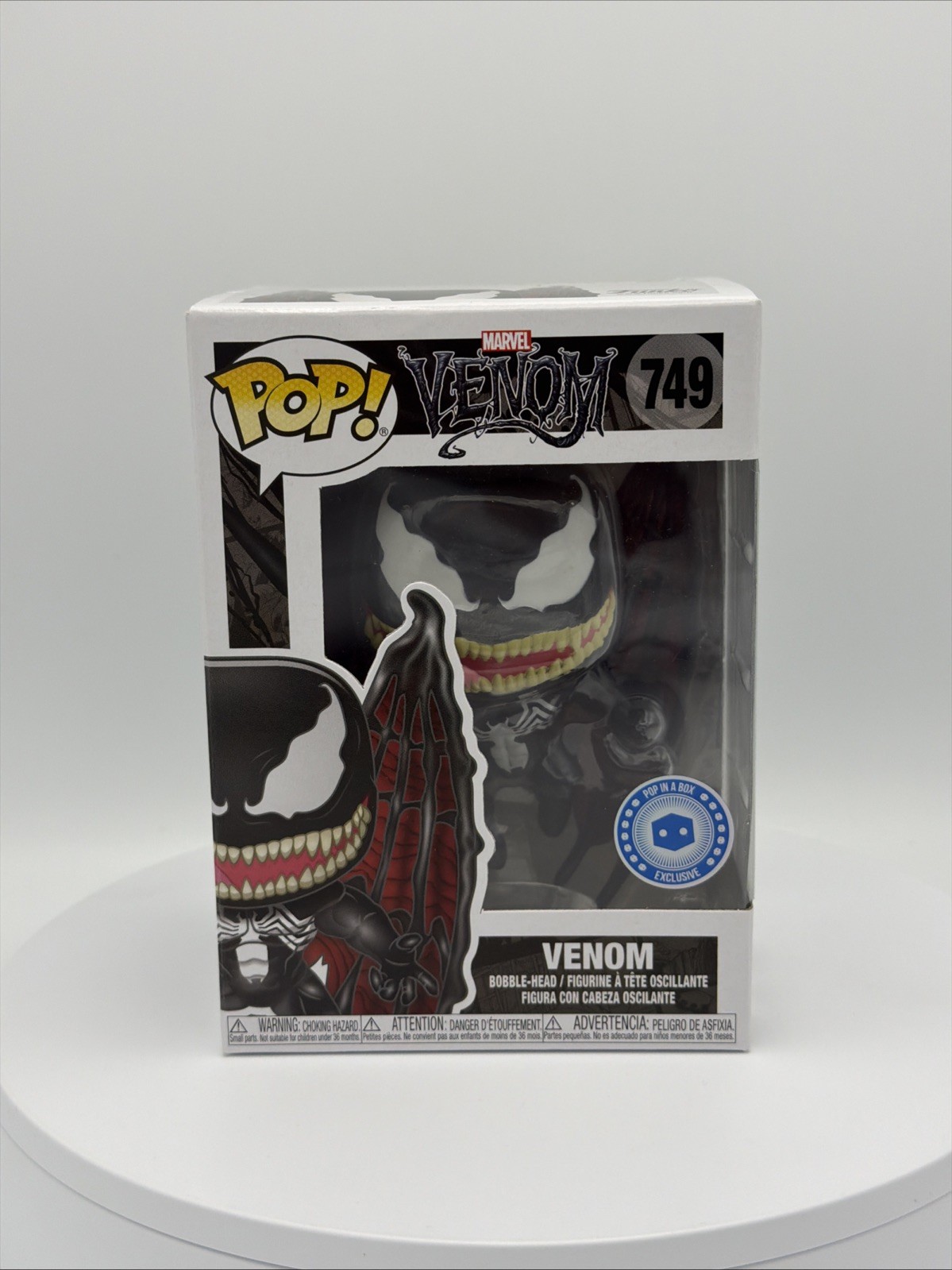 Funko Pop Marvel Venom Winged 749 Pop In A Box Exclusive Bobble-Head
