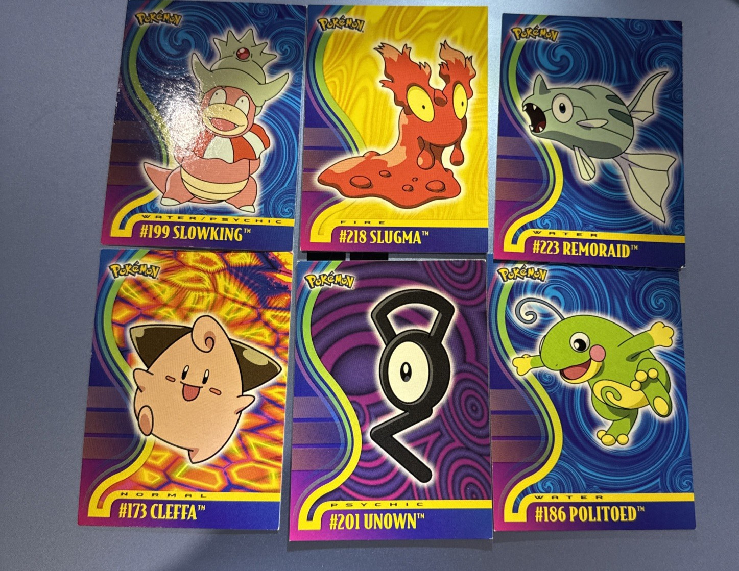 Lotto 15 carte collezionabili Topps Pokémon TV Animation Edition serie 3 2000