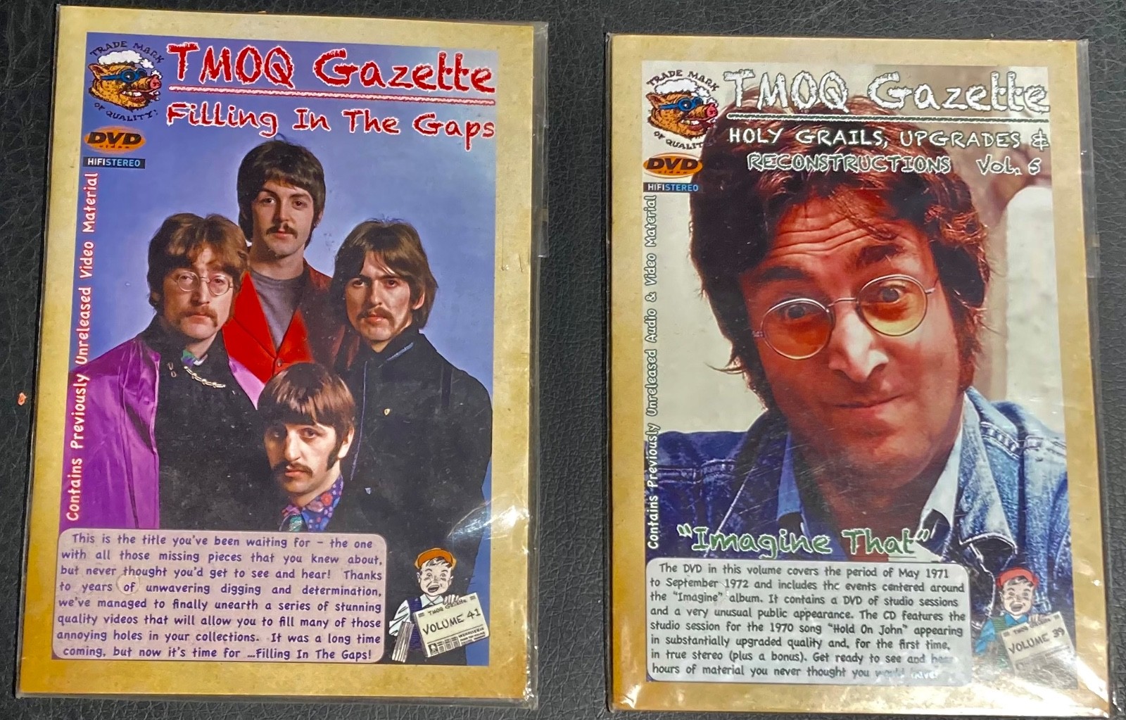 THE BEATLES TMOQ GAZETTE FAN CLUB LOT of 2 SEALED CD'S / DVD'S LOT # 2  MINT!