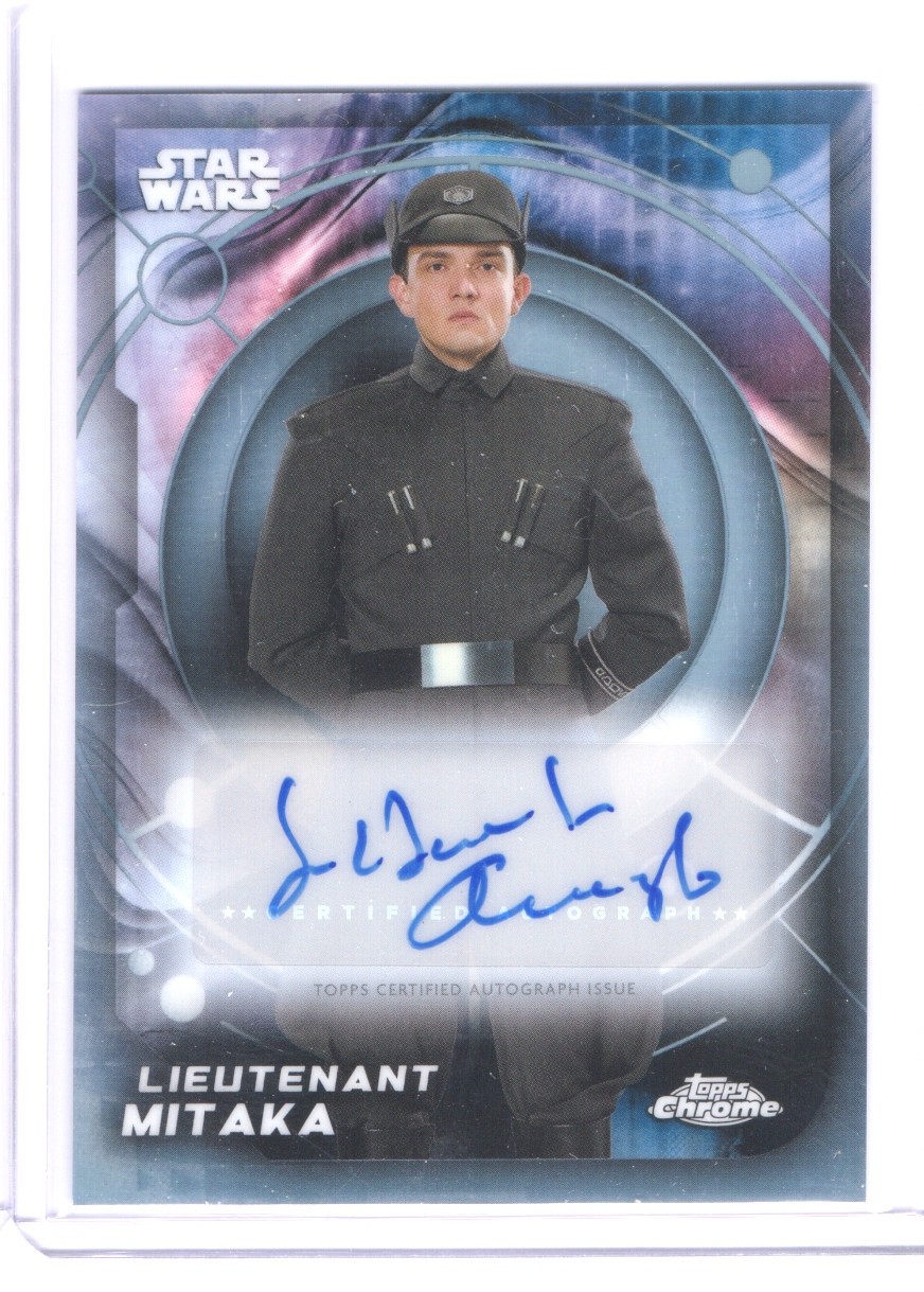 2026 Topps Chrome Star Wars #A-SEB Lieutenant Mitaka Auto Sebastian Armesto
