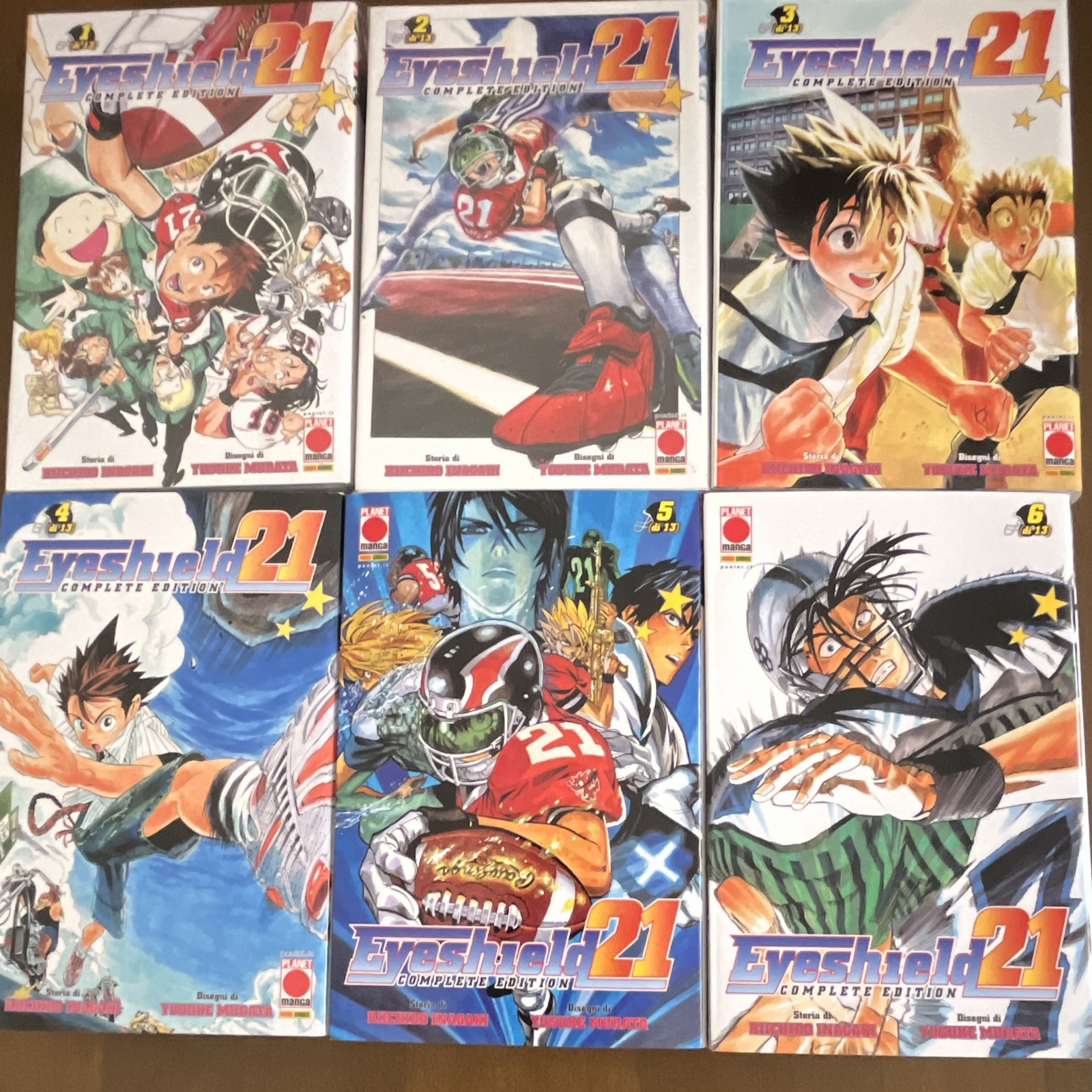 Eyeshield 21 Complete Edition lotto vol. 1-6 Planet Manga Inagaki Murata 1ª ed.