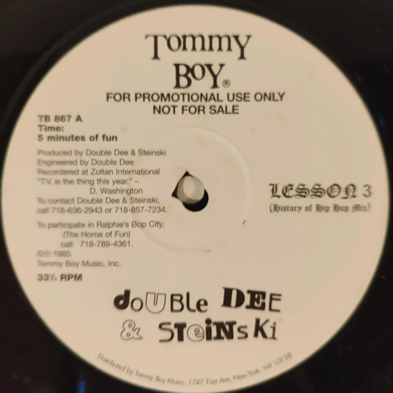 Double Dee & Steinski - Lesson 1, 2 & 3 (12", Promo)