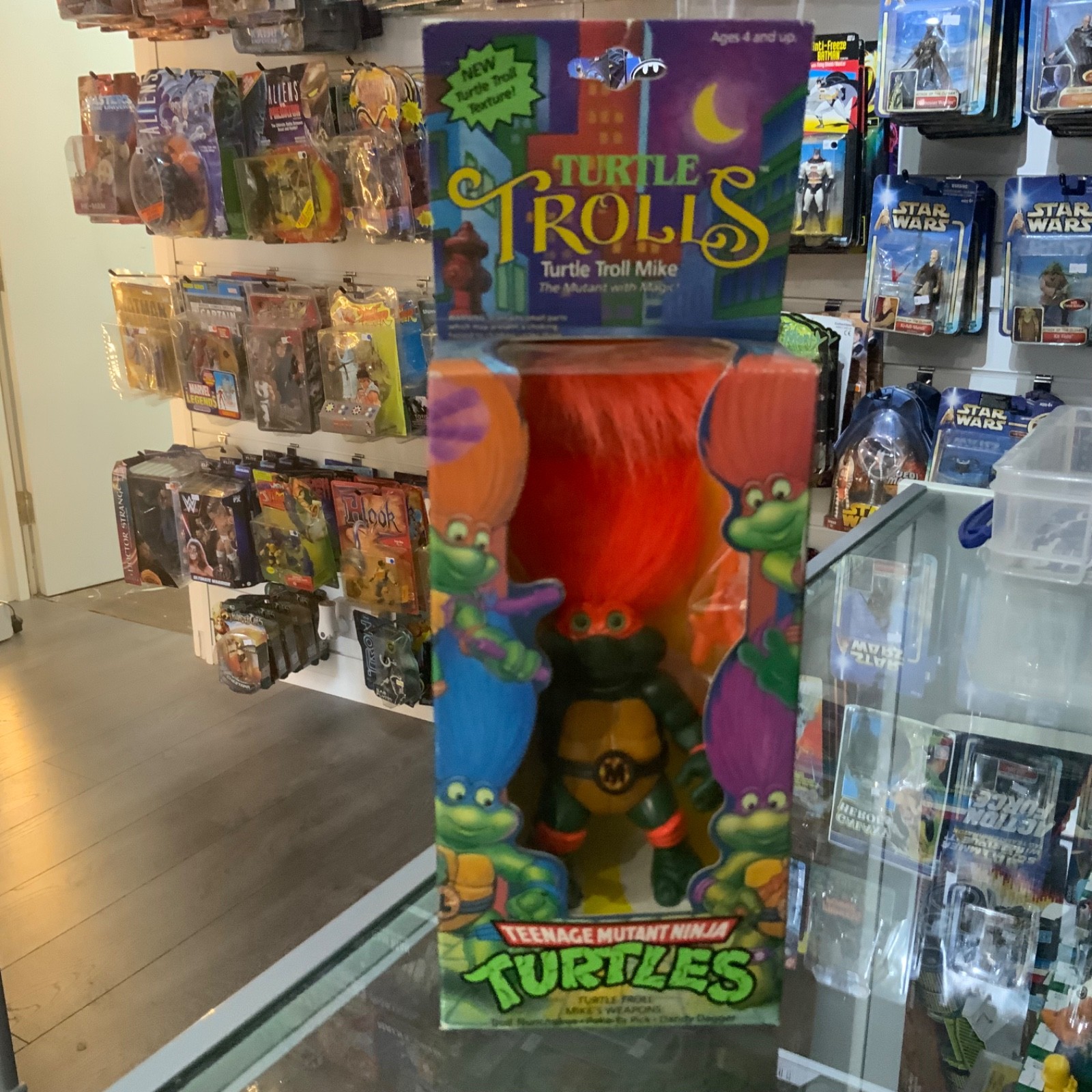 Playmates TMNT Turtle Troll Mike Action Figure Nuovo Sigillato Vintage Retrò MOC