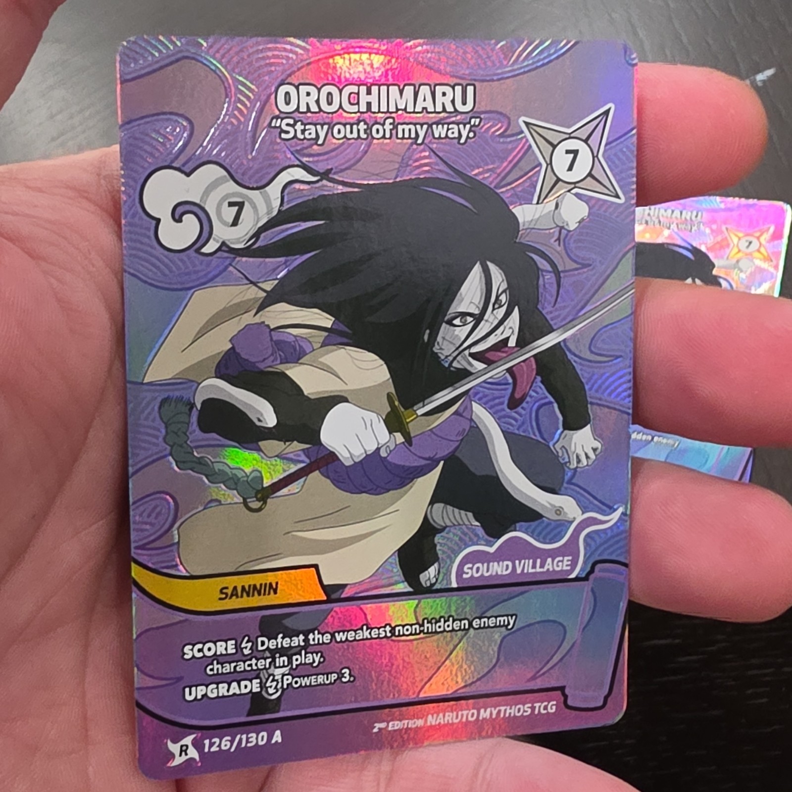 2026 Naruto Mythos TCG Edizione 2.0 126/130 Rara A Orochimaru BJST