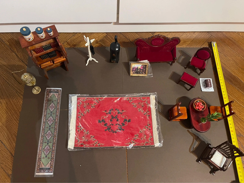 Miniature salotto d’epoca. Per collezionisti. Pezzi non vendibili singolarmente