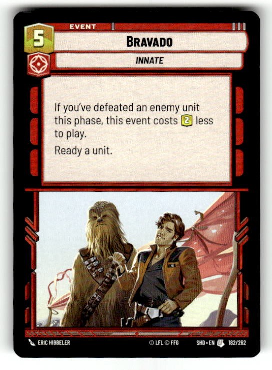Bravado 182/262 Non Comune Star Wars Unlimited Near Mint