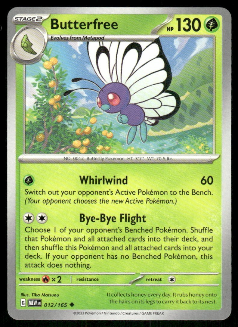 Carta collezionabile Pokemon TCG Scarlatto e Viola Butterfree 012/165