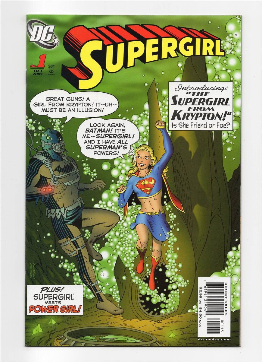 Supergirl #1 quasi nuovo + terza stampa variante 2005 Ian Churchill #252 copertina omaggio DC