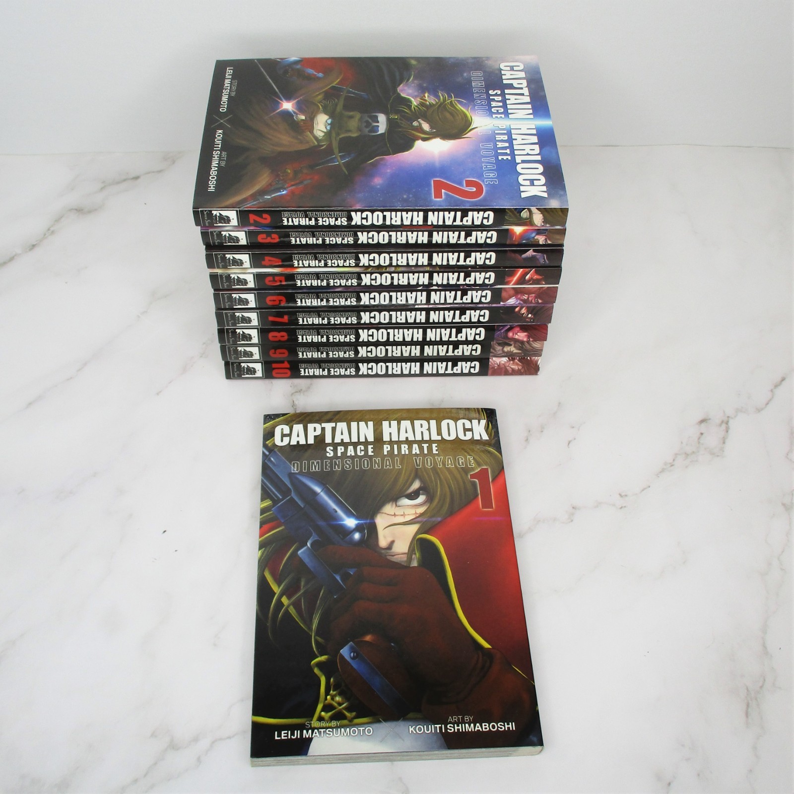 Captain Harlock Space Pirate Dimensional Voyage Manga Completo Vol 1-10 Inglese