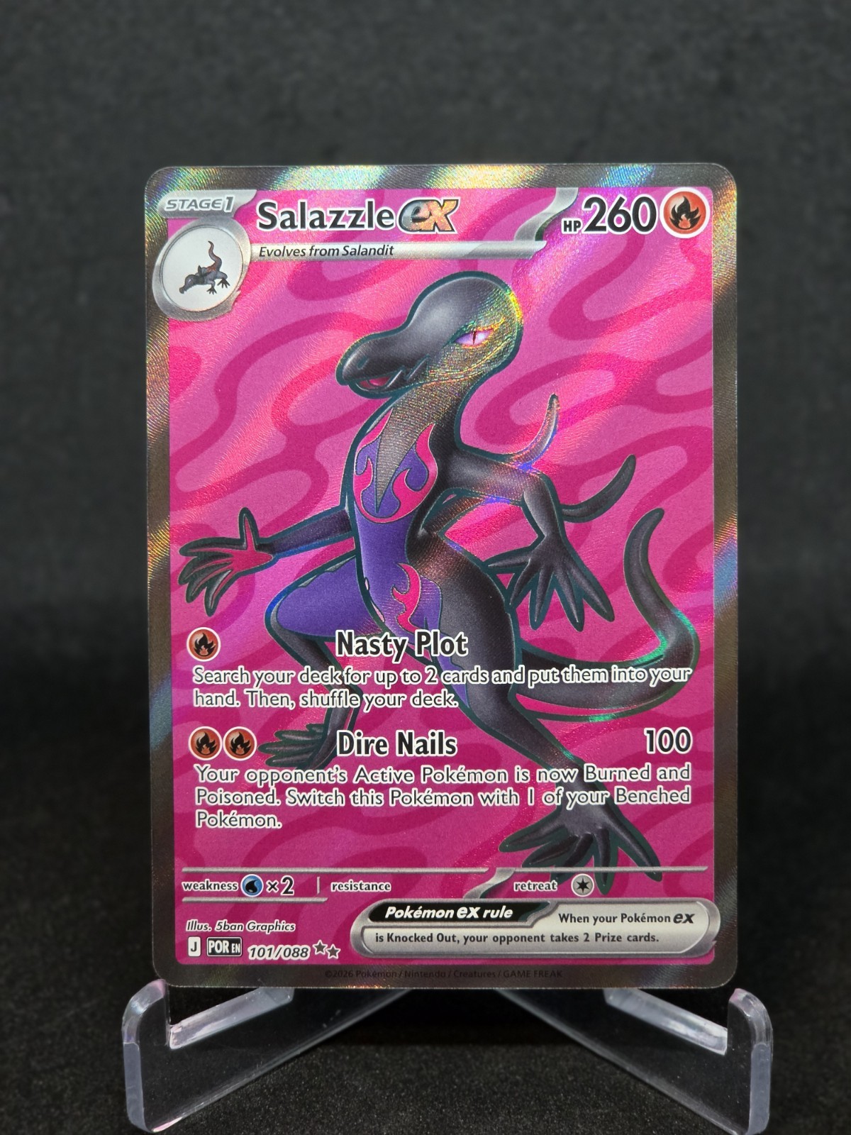 Pokemon TCG Salazzle EX 101/088 ordine perfetto ultra raro