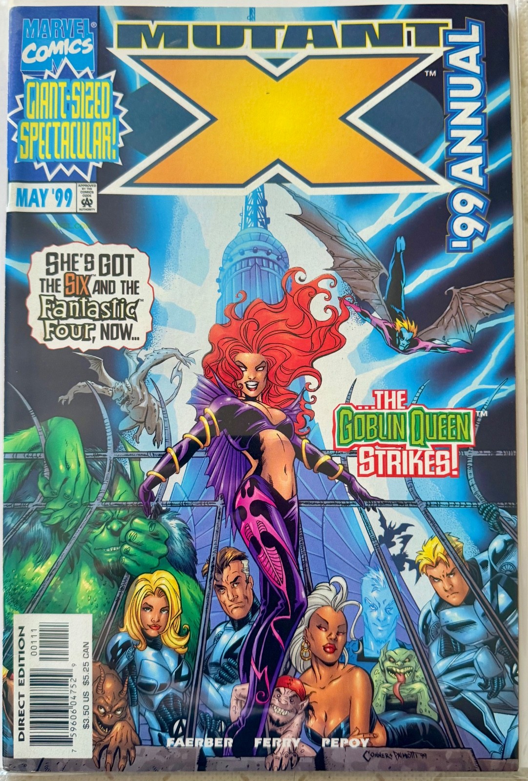 Mutant X '99 Annual Vol 1. May 1999. Direct Ed **NM - Bagged & Carded**
