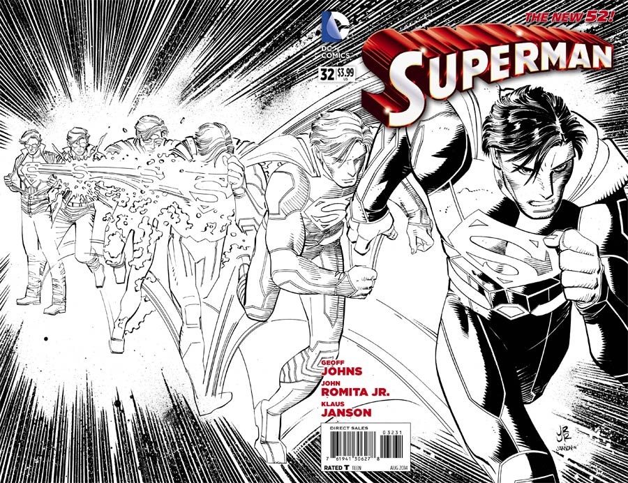 Superman Vol 4 #32 Cover F Incentive John Romita Jr copertina schizzo quasi come nuova