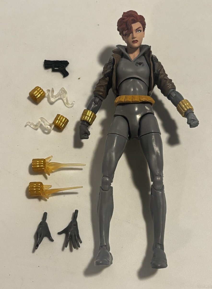 Marvel Legends Avengers - Esclusiva tuta grigia vedova nera 6" figura sciolta