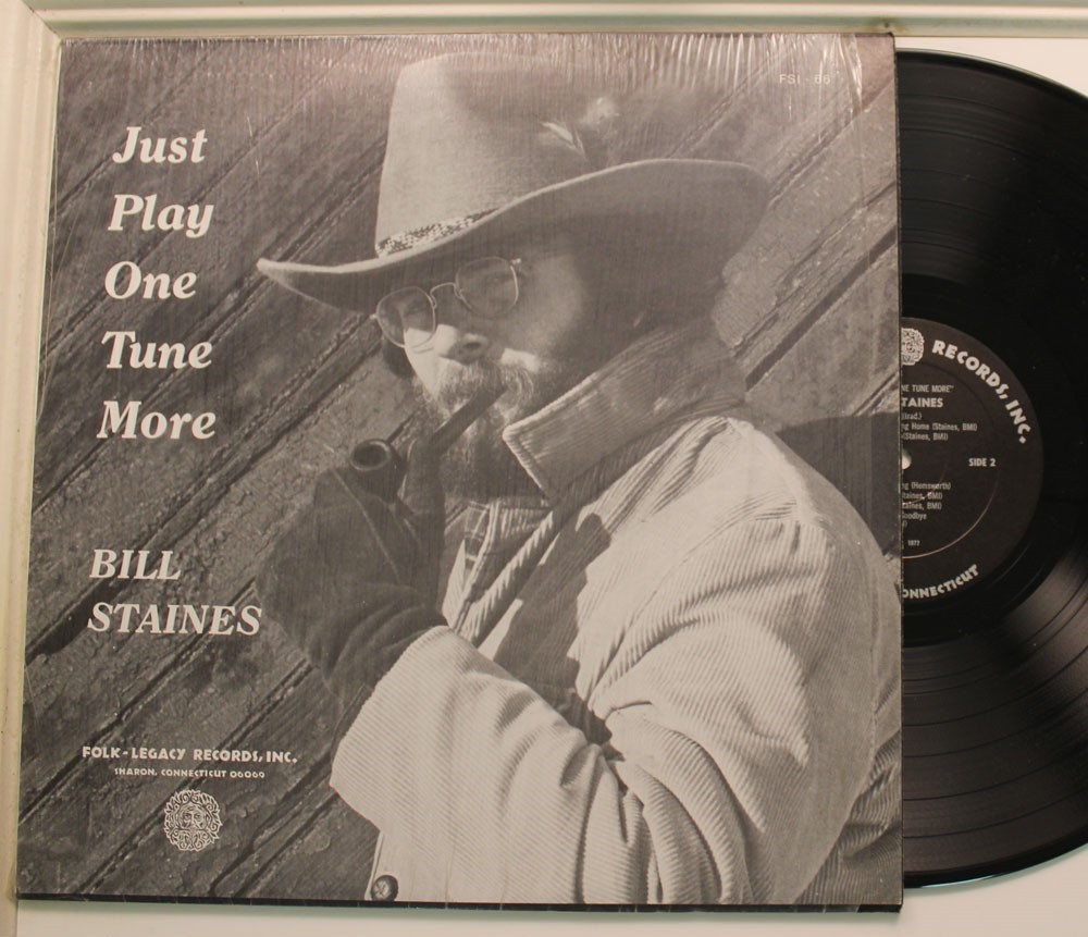 Bill Staines Lp Just Play One Tune More On Folk-Legacy - Vg++ Shrink!