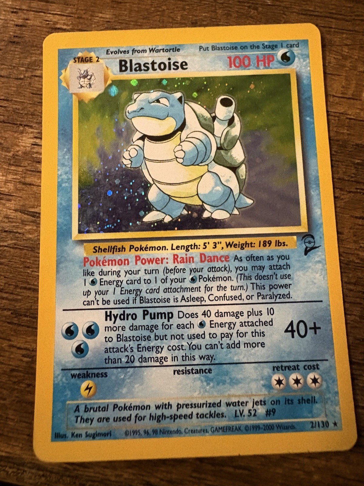 Blastoise 002/130 Base Set 2 Holo
