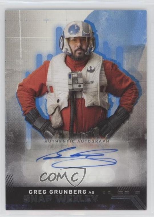 2019 Star Wars Rise of Skywalker Series 1 Blue 97/99 Greg Grunberg as Auto 1u0