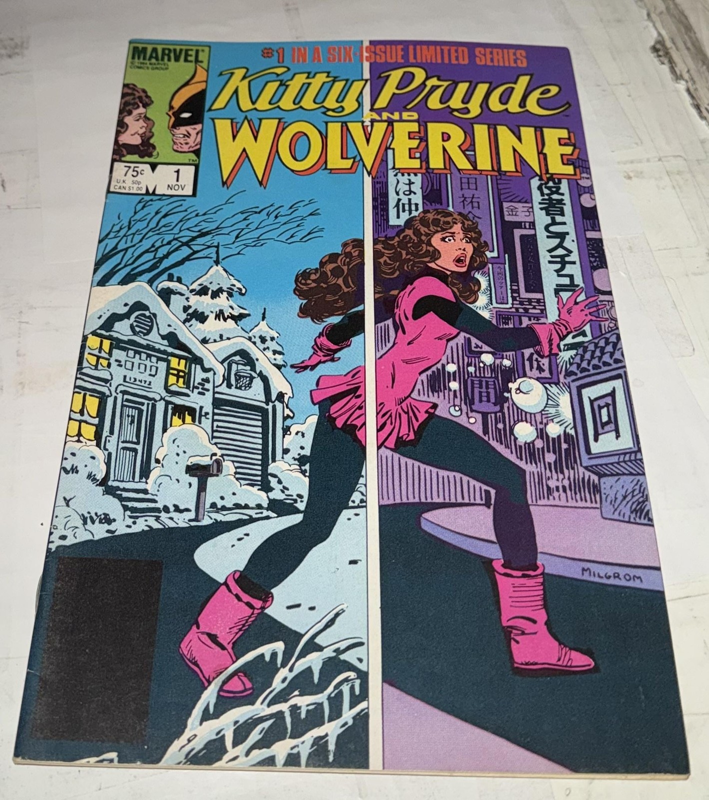Vintage 1984 Marvel Kitty Pryde e Wolverine #1 fumetto 75¢ serie limitata