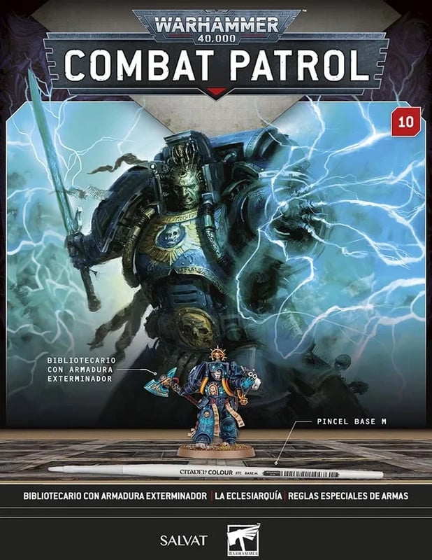 Bibliotecario en Armadura de Exterminador, con pincel Citadel de regalo Warhammer 40k