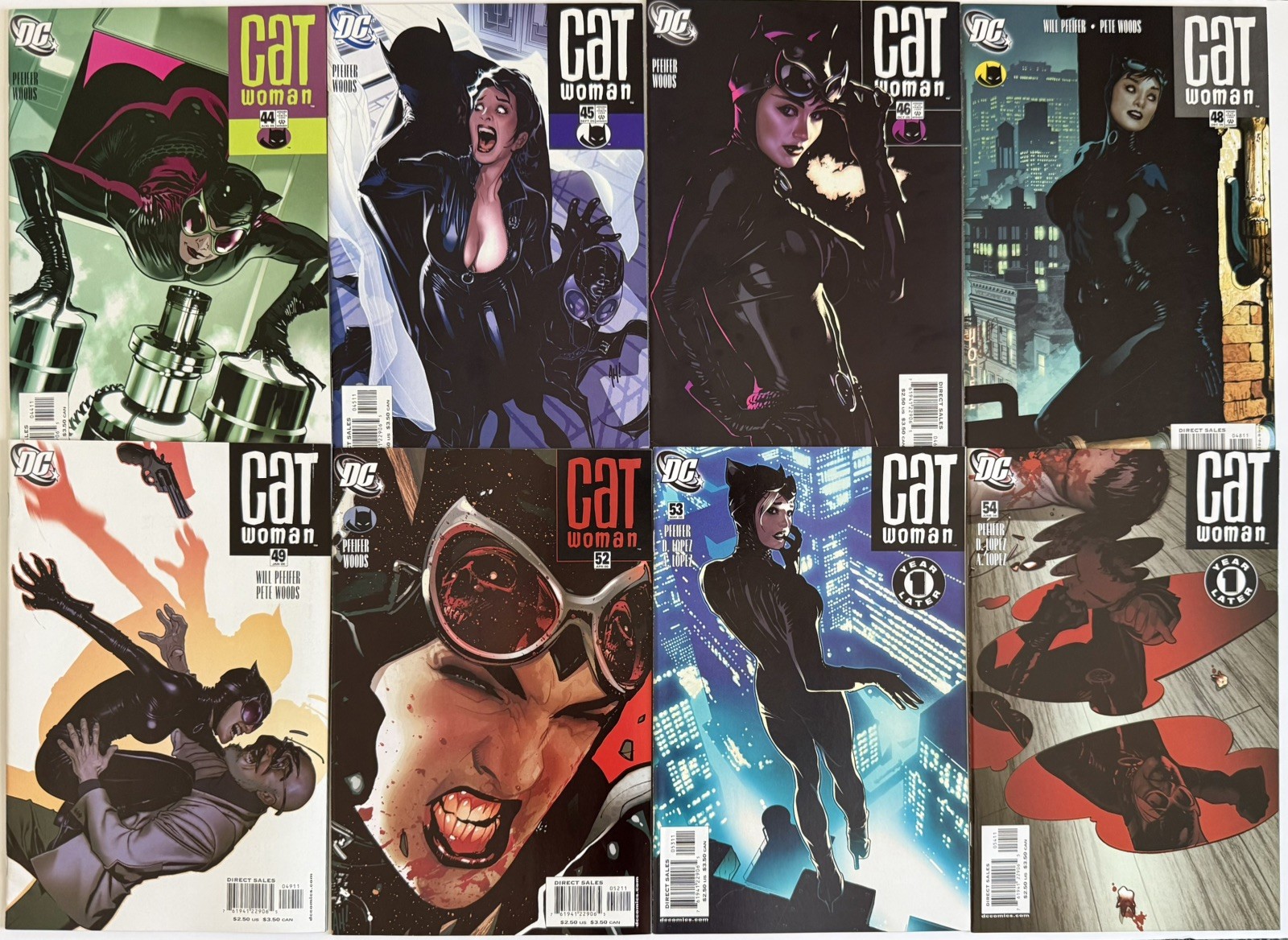 Lotto fumetti 8 numeri CATWOMAN (2001) Adam Hughes - bassa tiratura