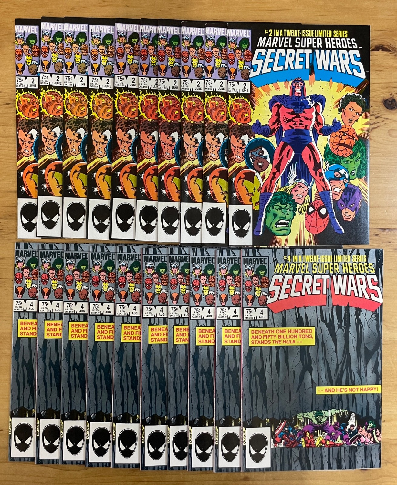 MARVEL SUPER-HEROES SECRET WARS #2 & 4 ~ MARVEL COMICS 1984 QUASI NUOVO+/MT