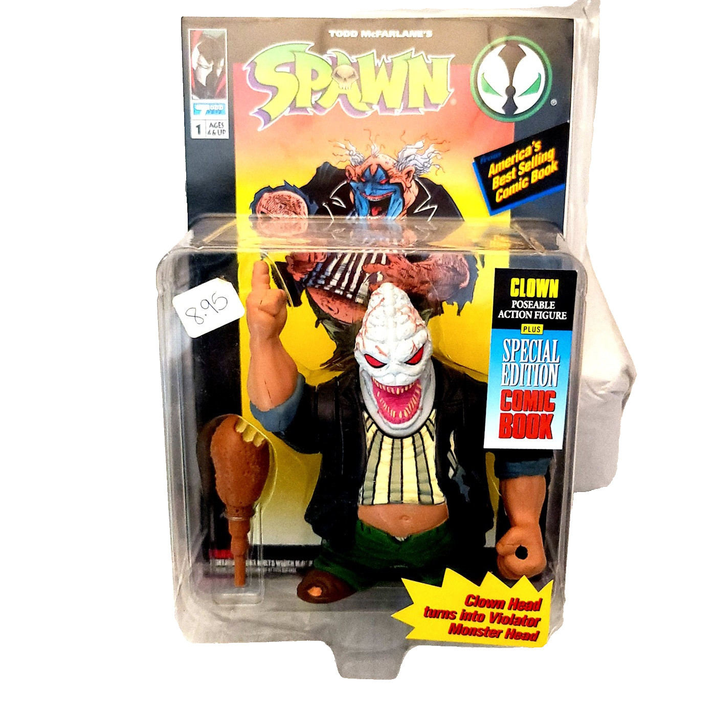 Spawn Clown Modellino Poseable con Edizione Speciale Fumetto 1994 McFarlane
