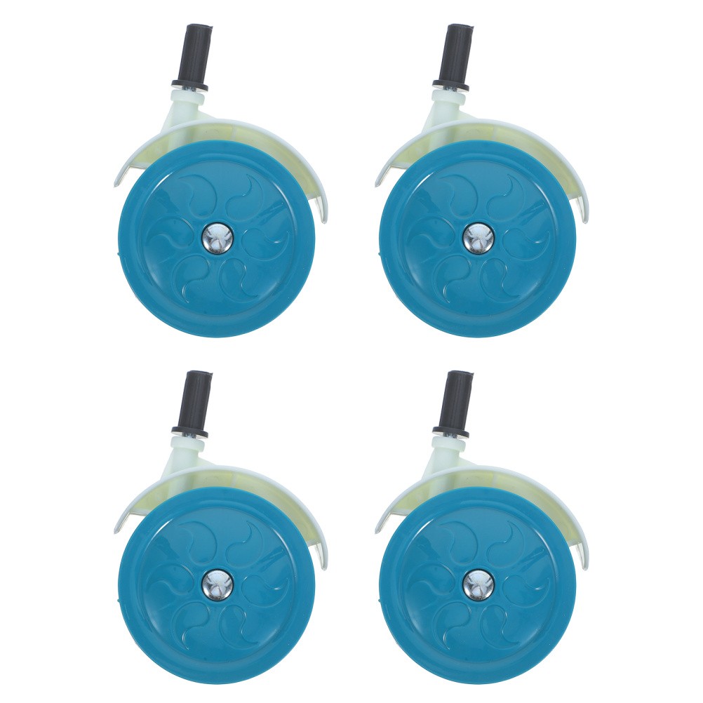 4Pcs Baby Walker Wheels Replacement PP Sky Blue Silent Easy Install