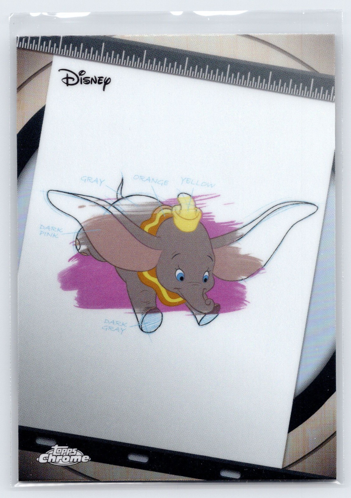 Inserto Dumbo I&P-4 2026 Topps Disney inchiostro cromato e vernice