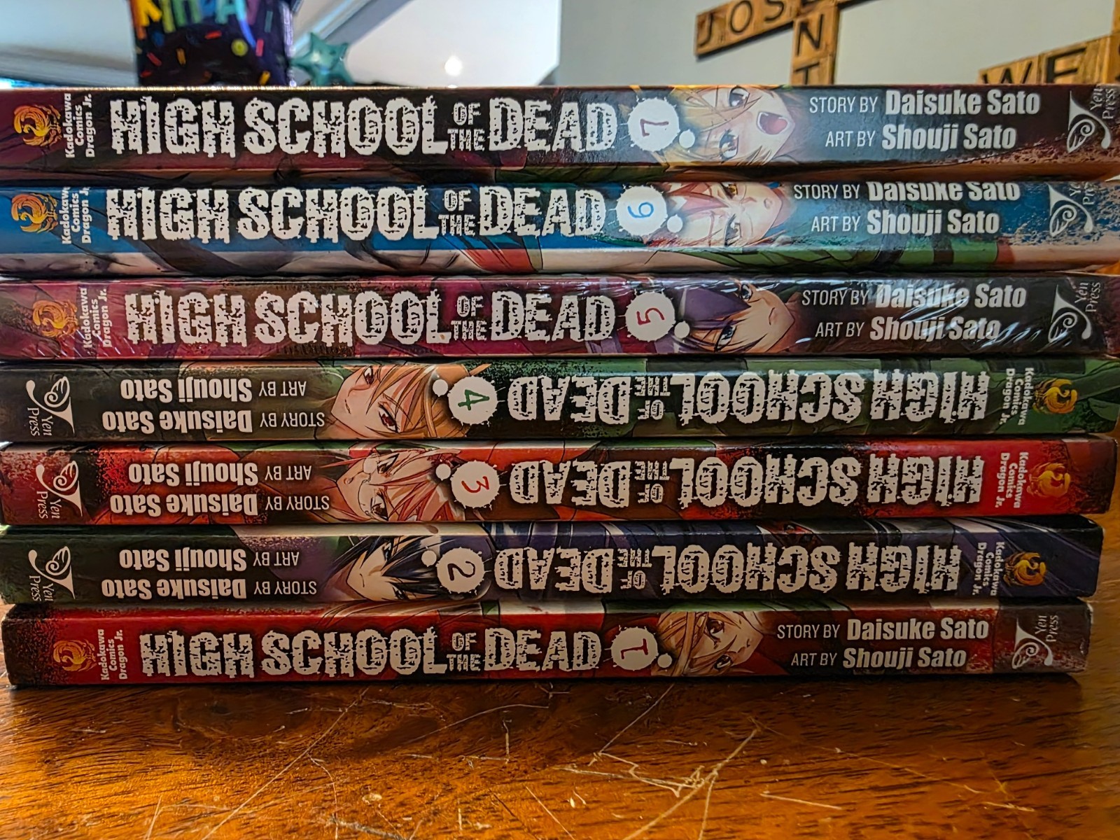 HIGH SCHOOL OF THE DEAD MANGA INGLESE SET COMPLETO 1-7 #5 È SIGILLATO VG+-VF+ BELLO