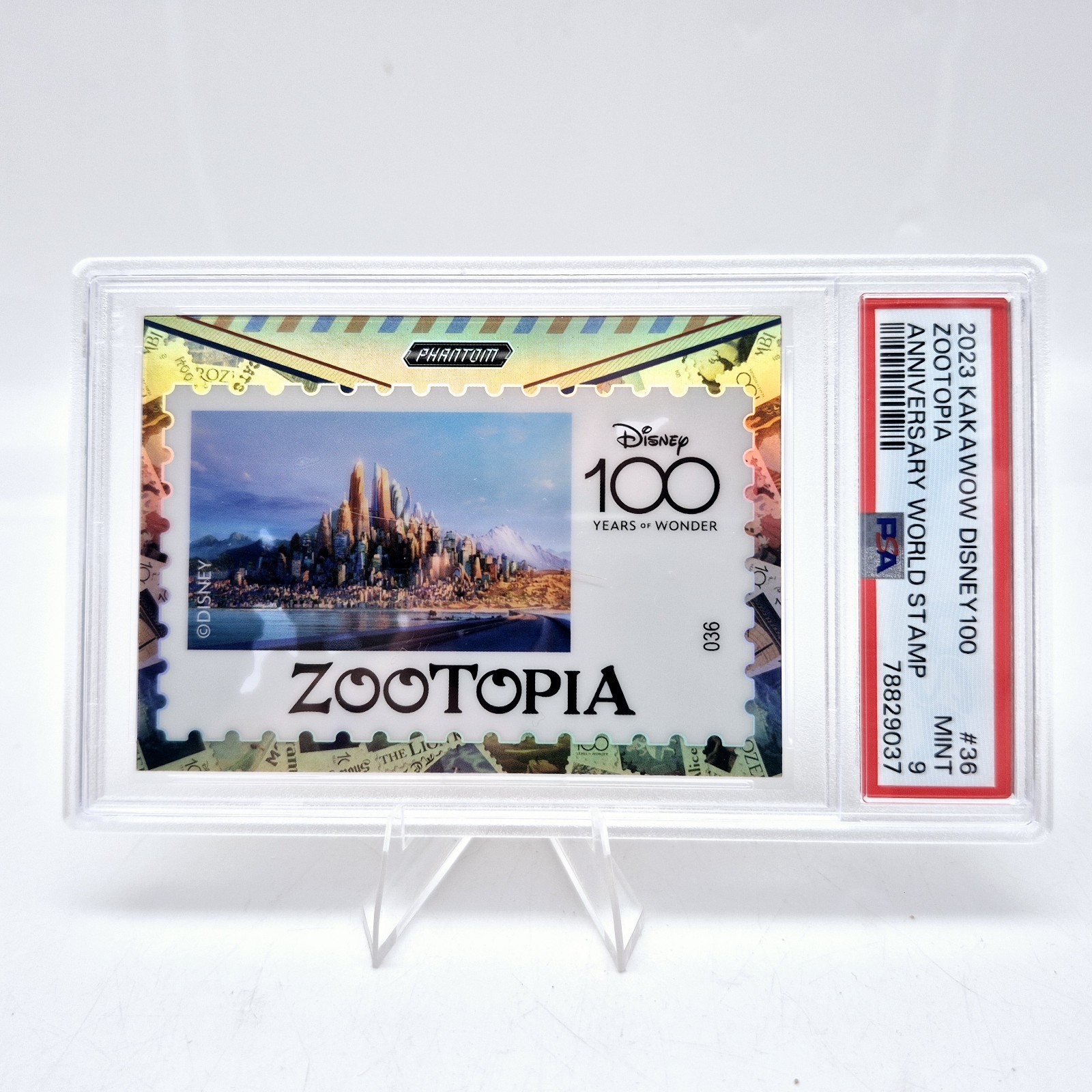 Francobollo 9 Anniversario 2023 Kakawow Disney 100 Zootopia #36 PSA