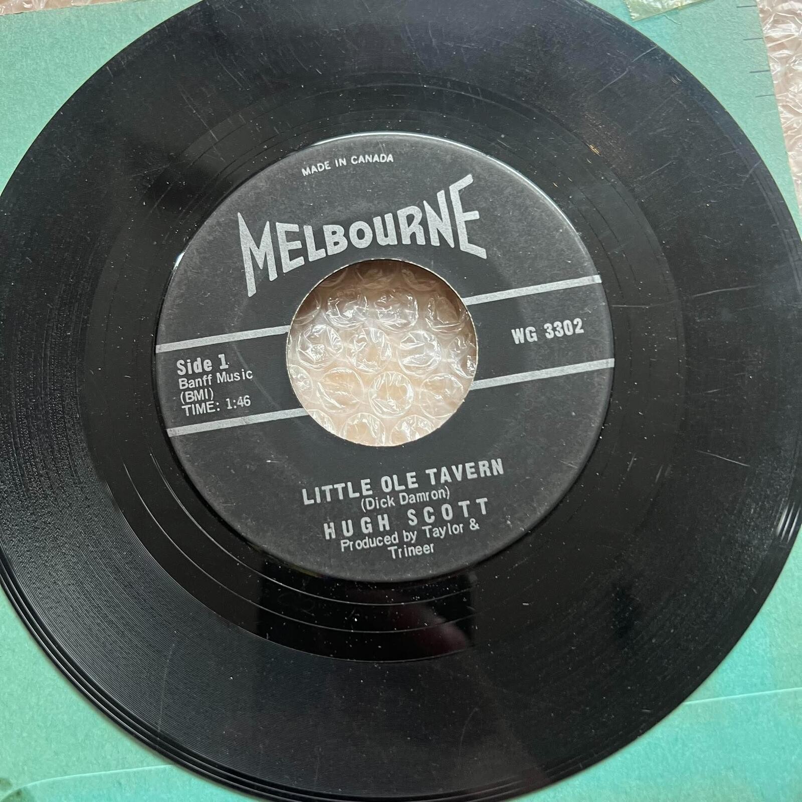 Hugh Scott - Little Ole Tavern / Same Fool Thing Again 45rpm 7' Vinyl Record R82