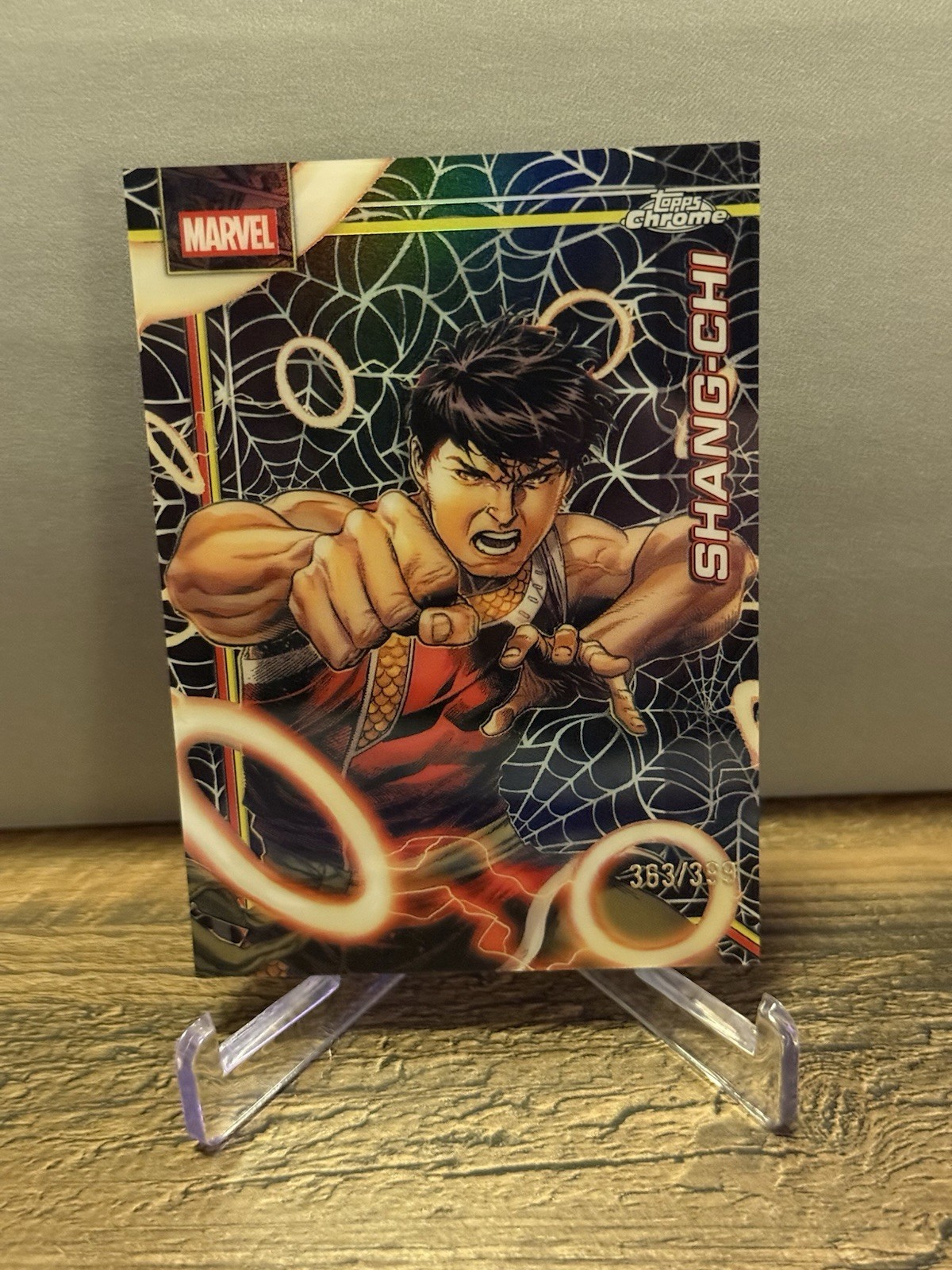 2026 Topps Chrome Marvel Comics Shang-Chi #150 Spider-Web rifrattore /399