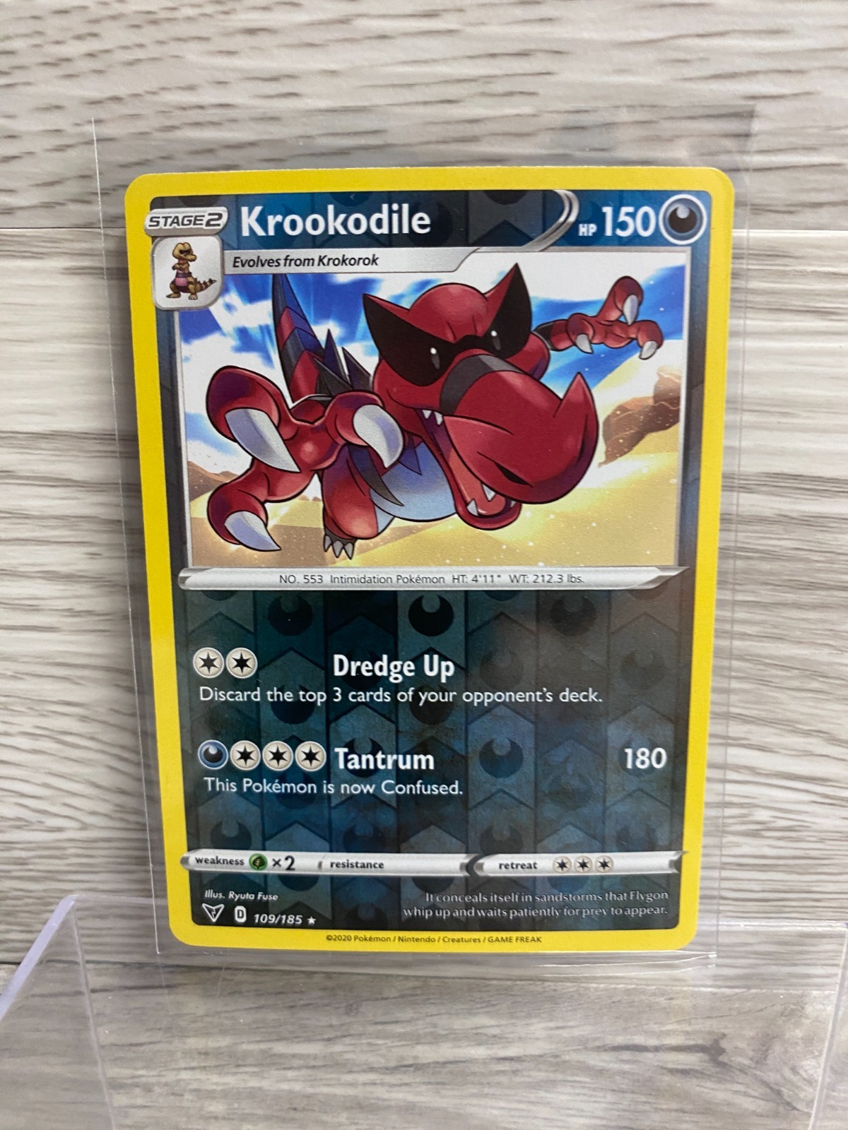 KROOKODILE 109/185 RARE VIVID VOLTAGE POKEMON REVERSE HOLO NM