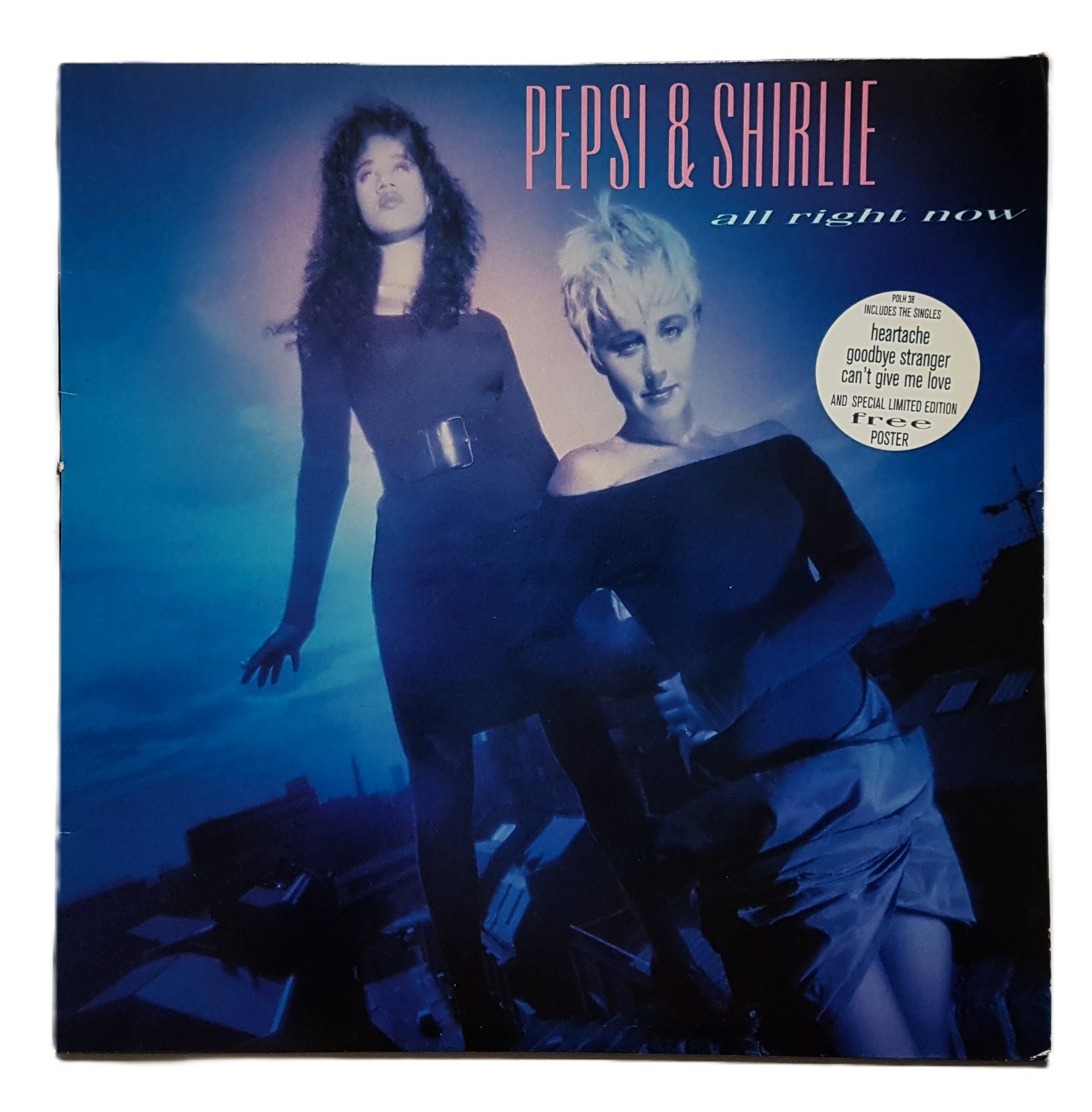 Pepsi & Shirlie - All Right Now LP | 1987 Polydor UK Release | With Free Poster