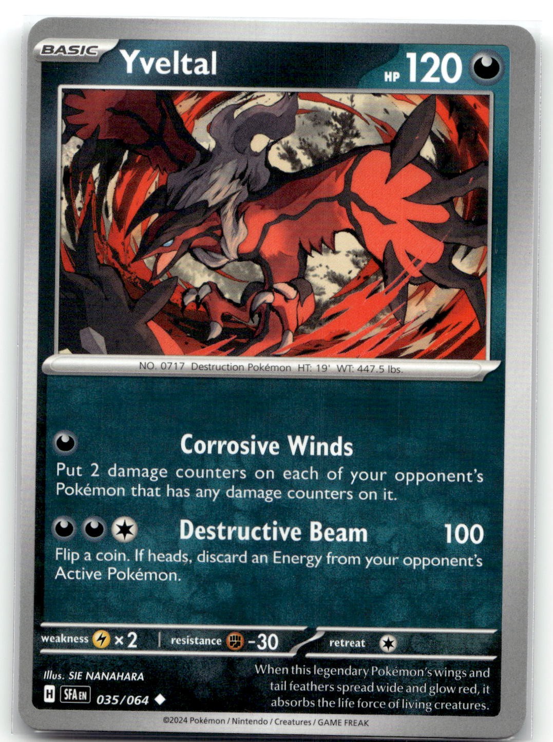 Yveltal 035/064 SV: Favola Avvolta Pokemon Non Comune TCG NM
